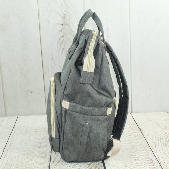Gimars Gray Breathable Waterproof Multi-Functional Maternity Diaper Backpack Bag - Picture 3 of 11